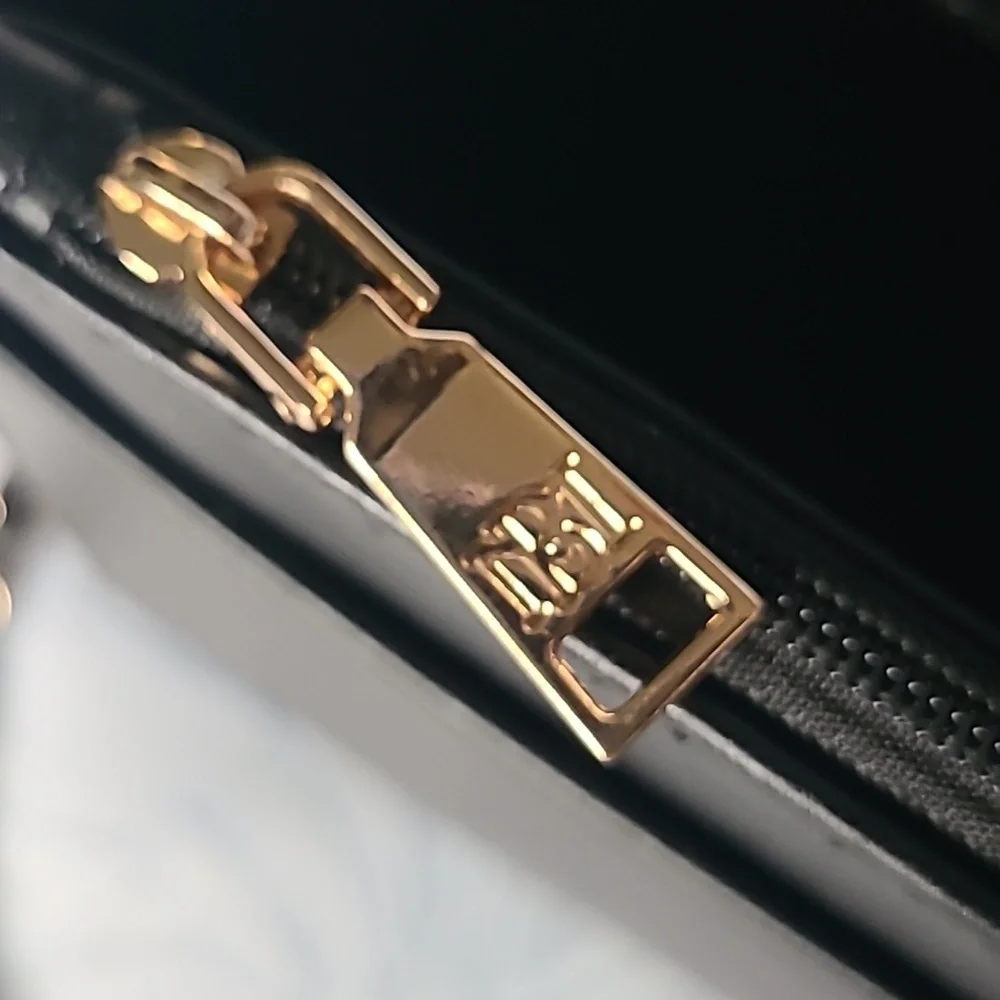 Badgley Mischka Black Crossbody Bag with Gold Accents - Picture 10 of 13